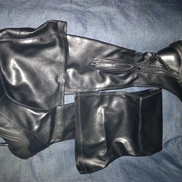 AZALEA WANG " KILLIN IT " THIGH HIGH STILETTO BOOT IN BLACK(BRAND NEW !!!!!!!! - Picture 6 of 7